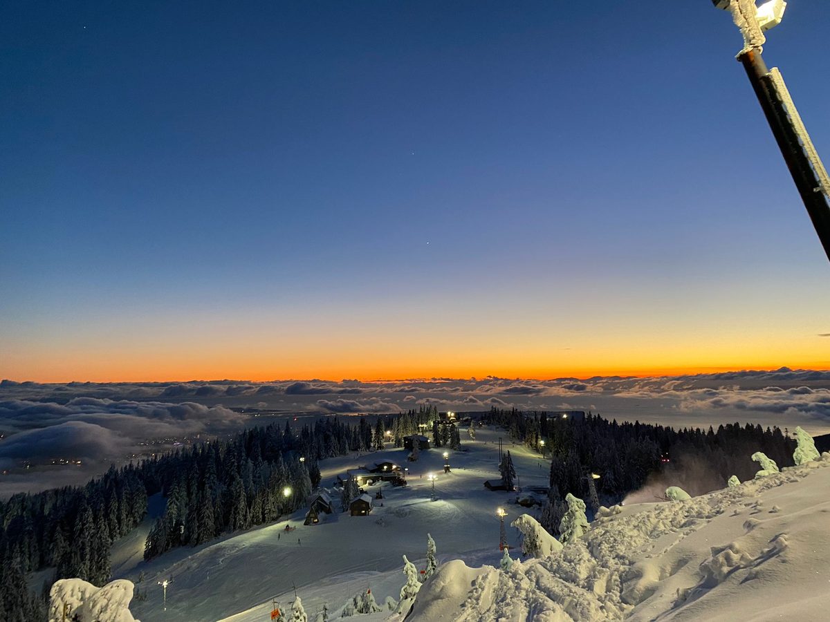 Winterabend mit Blick über Vancouver